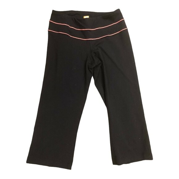 Lucy Women Black Crop Capri Yoga Legging XS - Picture 1 of 3